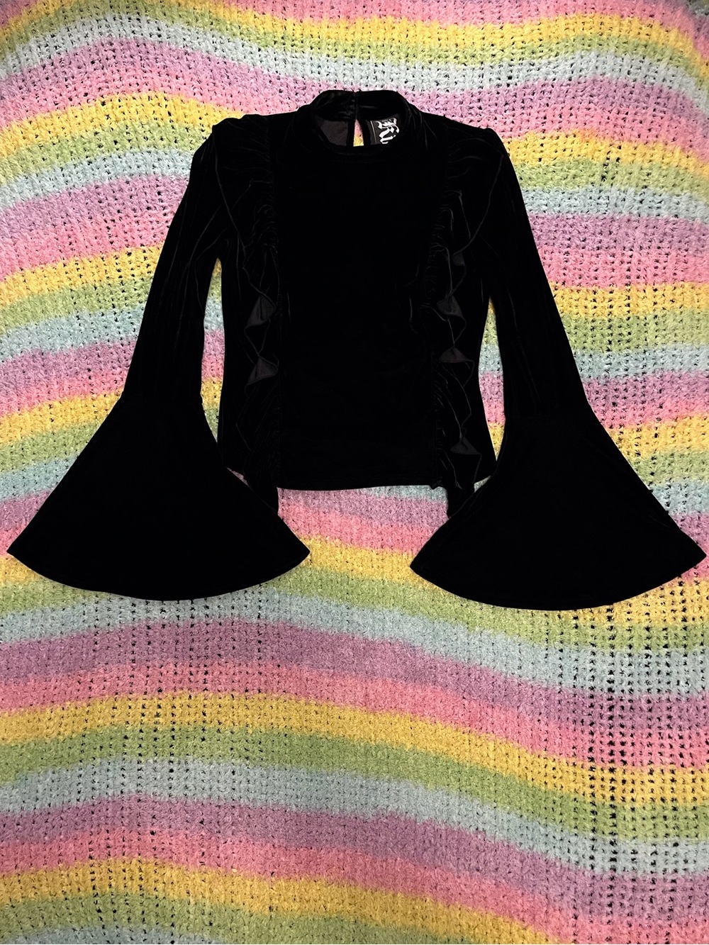Killstar Noxine black velvet top
